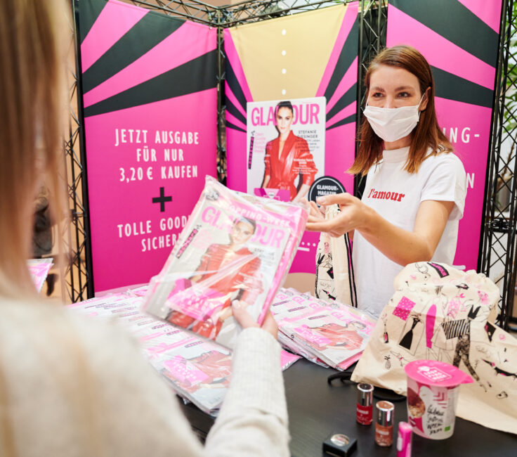 Einkaufszentrum Promotion der Promotionagentur PRO-VOGUE für GLAMOUR